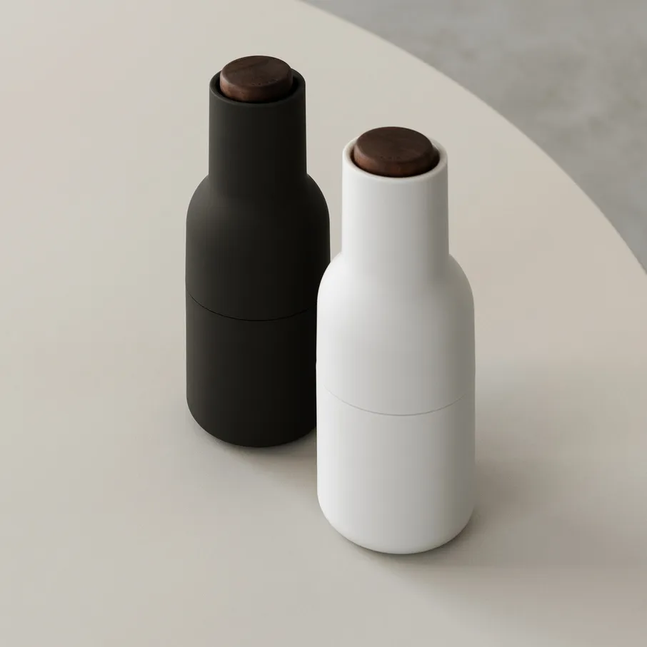 Bottle Grinder 香料研磨器 2个装, 梣木碳色_胡桃木盖 Audo Copenhagen