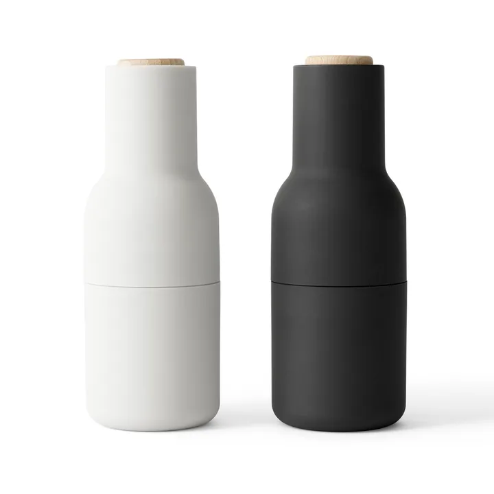 Bottle Grinder 香料研磨器 2个装 - 梣木碳色_山毛榉木盖 - Audo Copenhagen