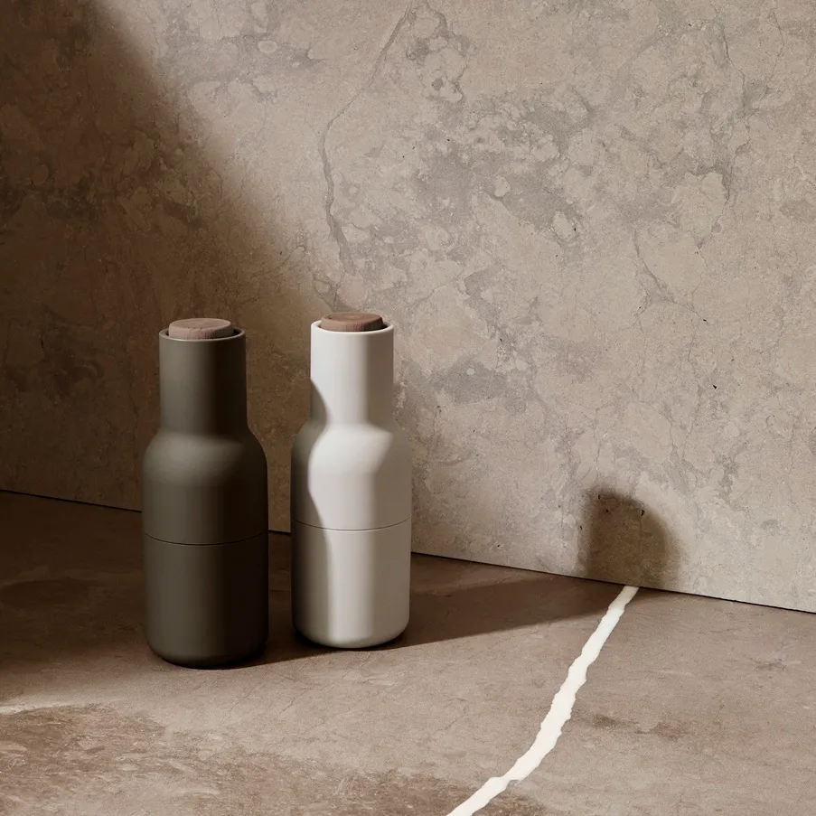 Bottle Grinder 香料研磨器 2个装, 狩猎绿_米色_胡桃木 Audo Copenhagen