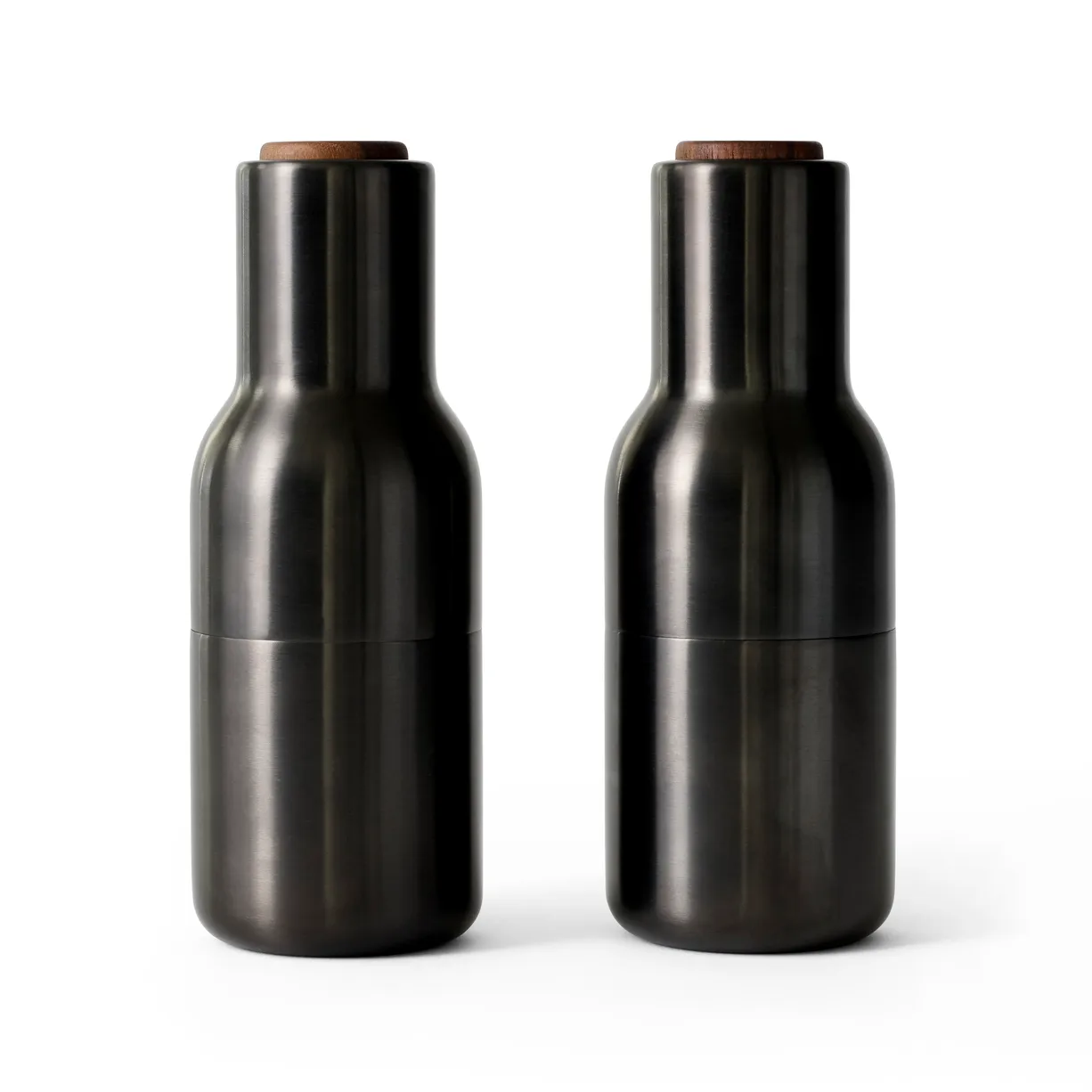 Bottle Grinder 金属香料研磨器 2个装, 古铜色黄铜_胡桃木盖 Audo Copenhagen