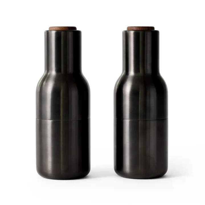 Bottle Grinder 金属香料研磨器 2个装 - 古铜色黄铜_胡桃木盖 - Audo Copenhagen