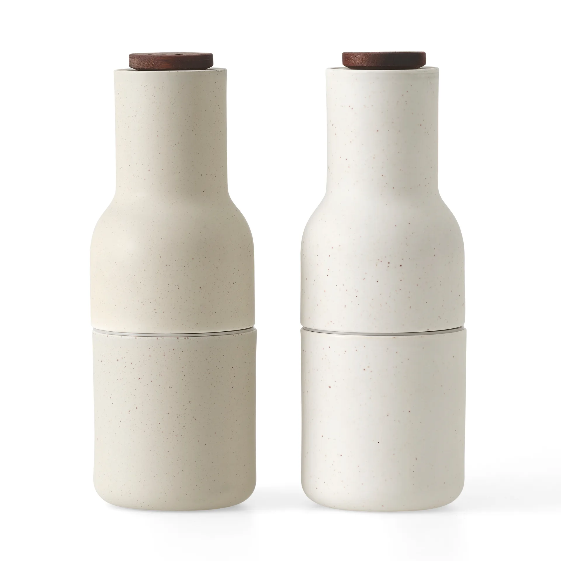 Bottle Grinder 陶瓷香料研磨器2件装, 沙色_胡桃木盖 Audo Copenhagen