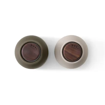 Bottle Grinder 香料研磨器 小型 2件装 - 狩猎绿色_米色_胡桃木 - Audo Copenhagen