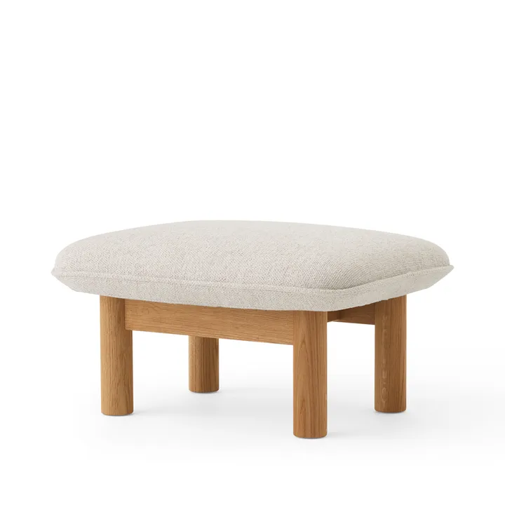 Brasilia 脚凳 - 011苔藓灰色面料_橡木椅腿 - Audo Copenhagen