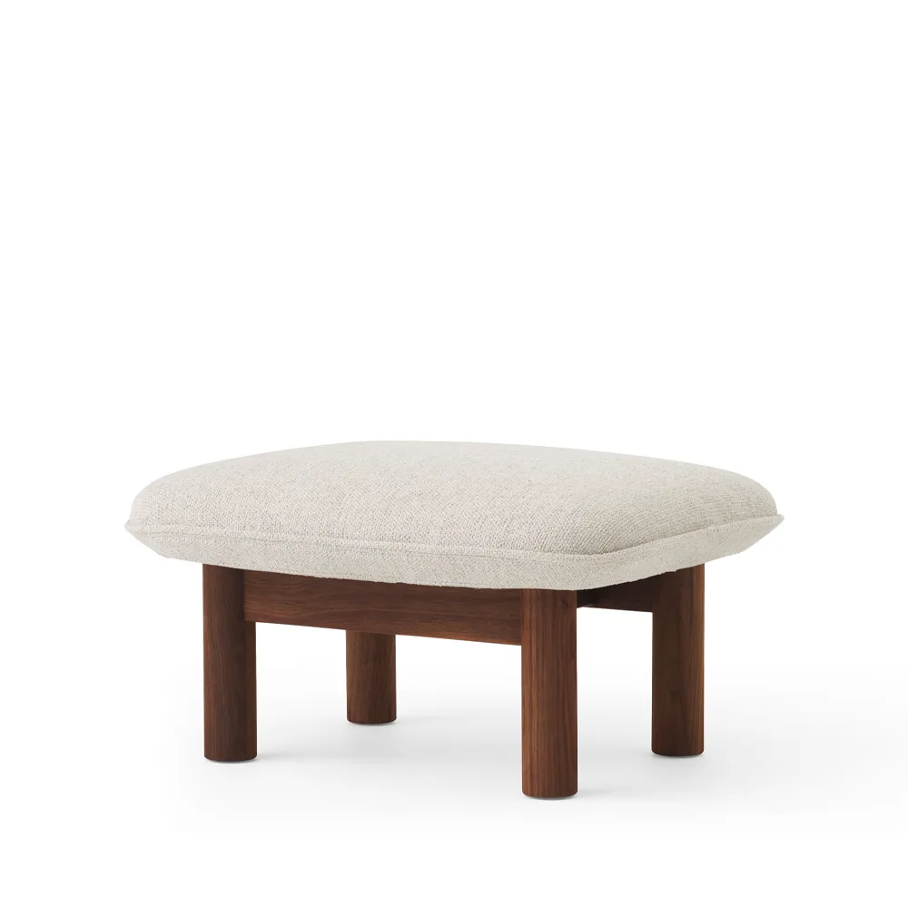 Brasilia 脚凳, 011苔藓灰色_胡桃木椅腿 Audo Copenhagen