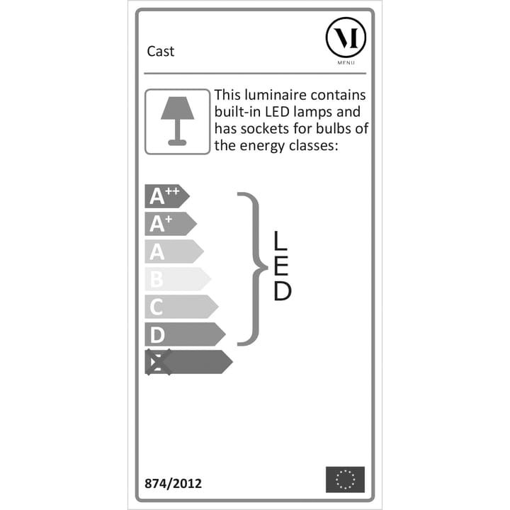 Cast shape 1 吊灯, 黑色 Audo Copenhagen