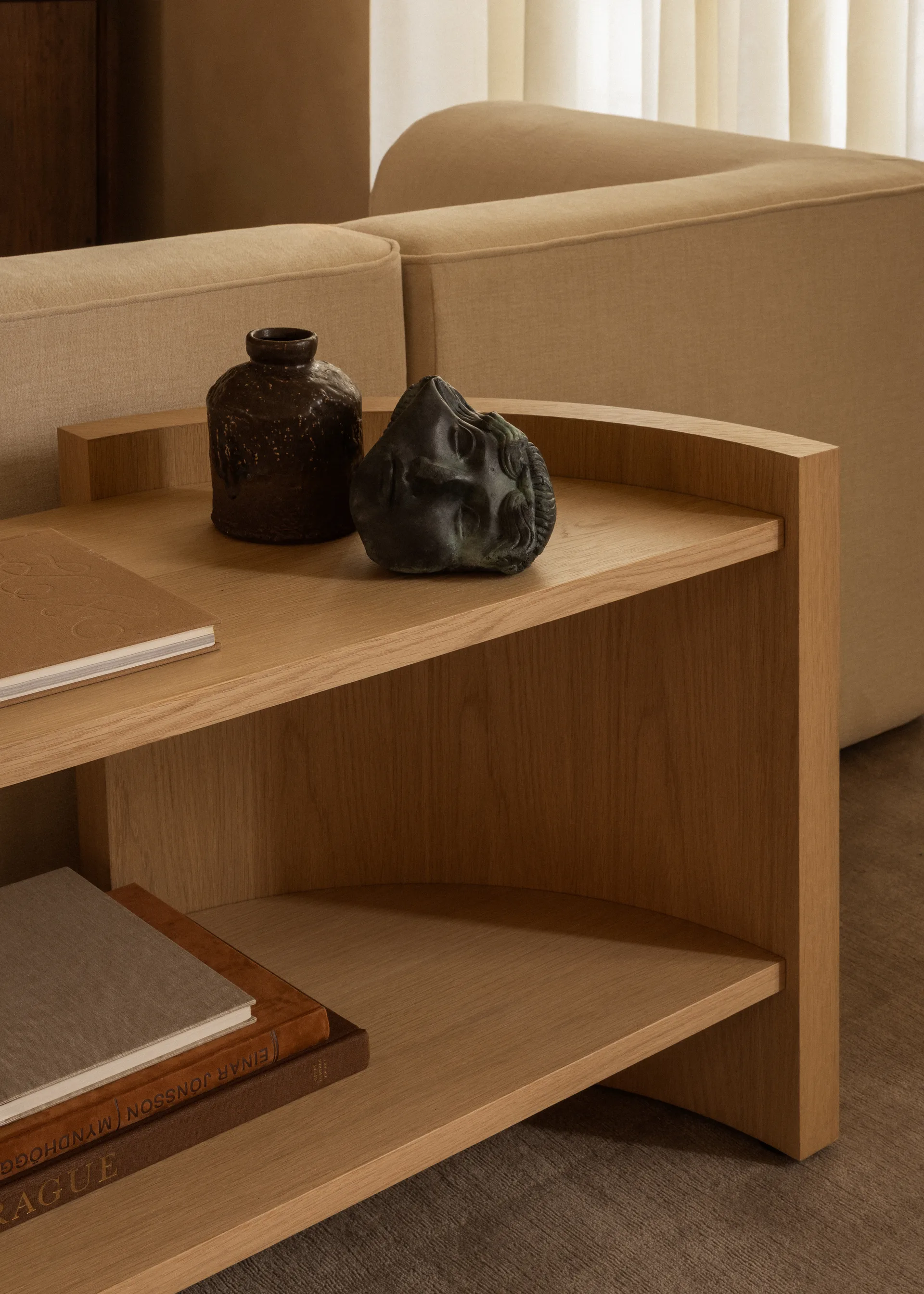 Crescent 月牙 置物架, 未处理橡木_150x60cm Audo Copenhagen