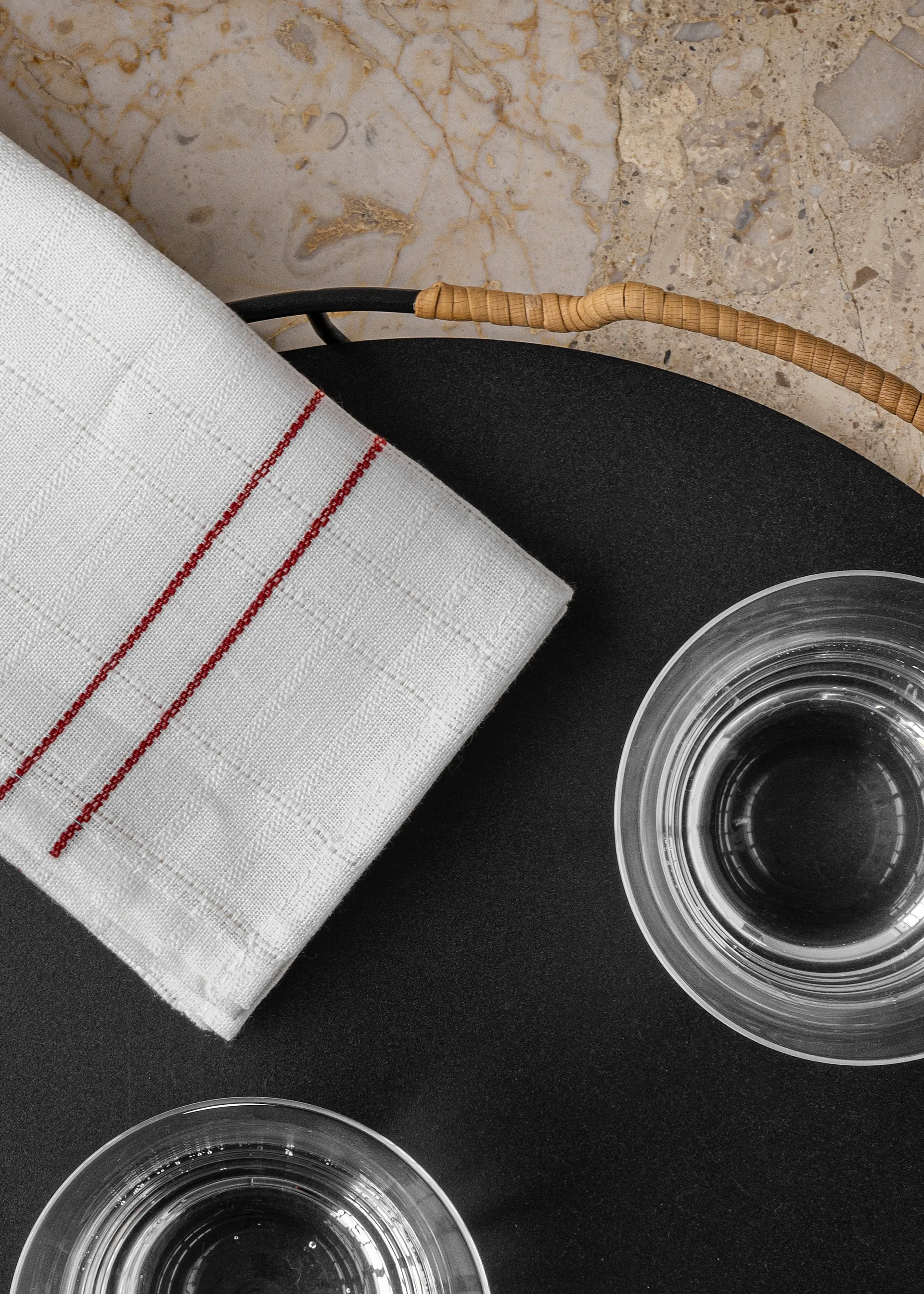 Cressida linen 餐巾纸 45x45 cm, Burnt 土黄赭 Audo Copenhagen