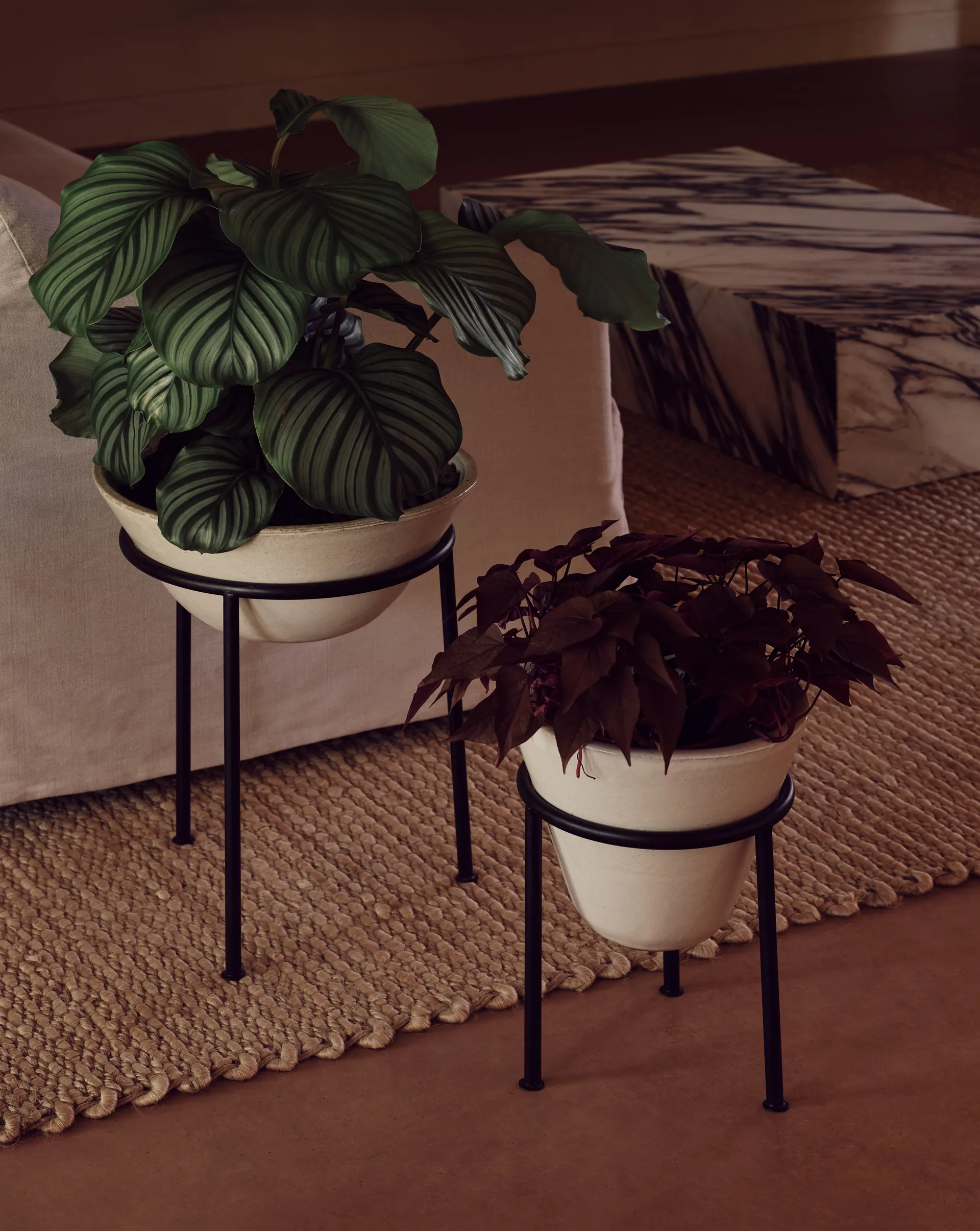 Daiza 花盆  with st Ø25x35 cm, 象牙白 Audo Copenhagen