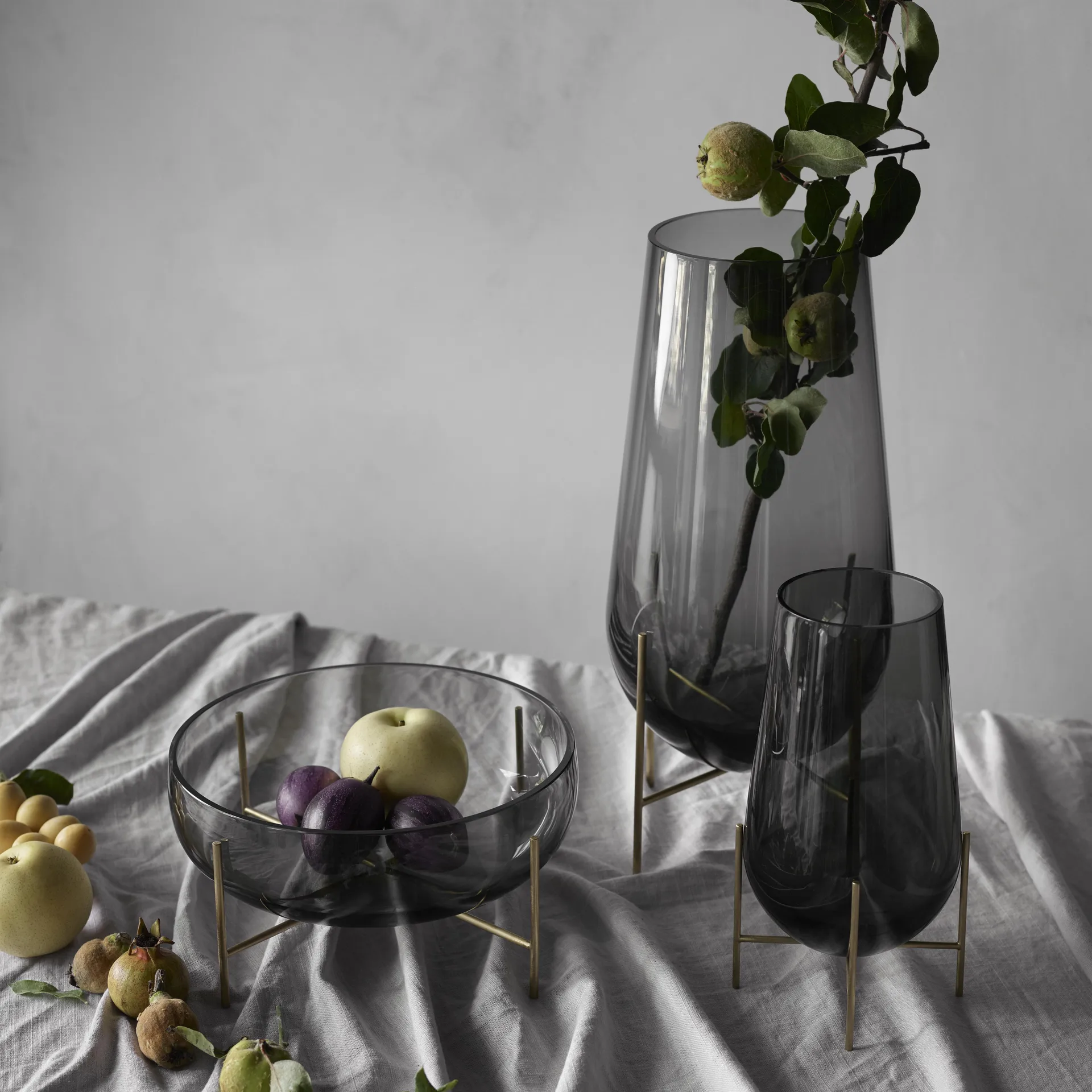 Échasse 小号 花瓶, 烟熏黑色玻璃 Audo Copenhagen