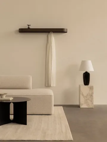 Epoch 带挂钩置物架 118cm - 天然橡木_雾面玻璃 - Audo Copenhagen