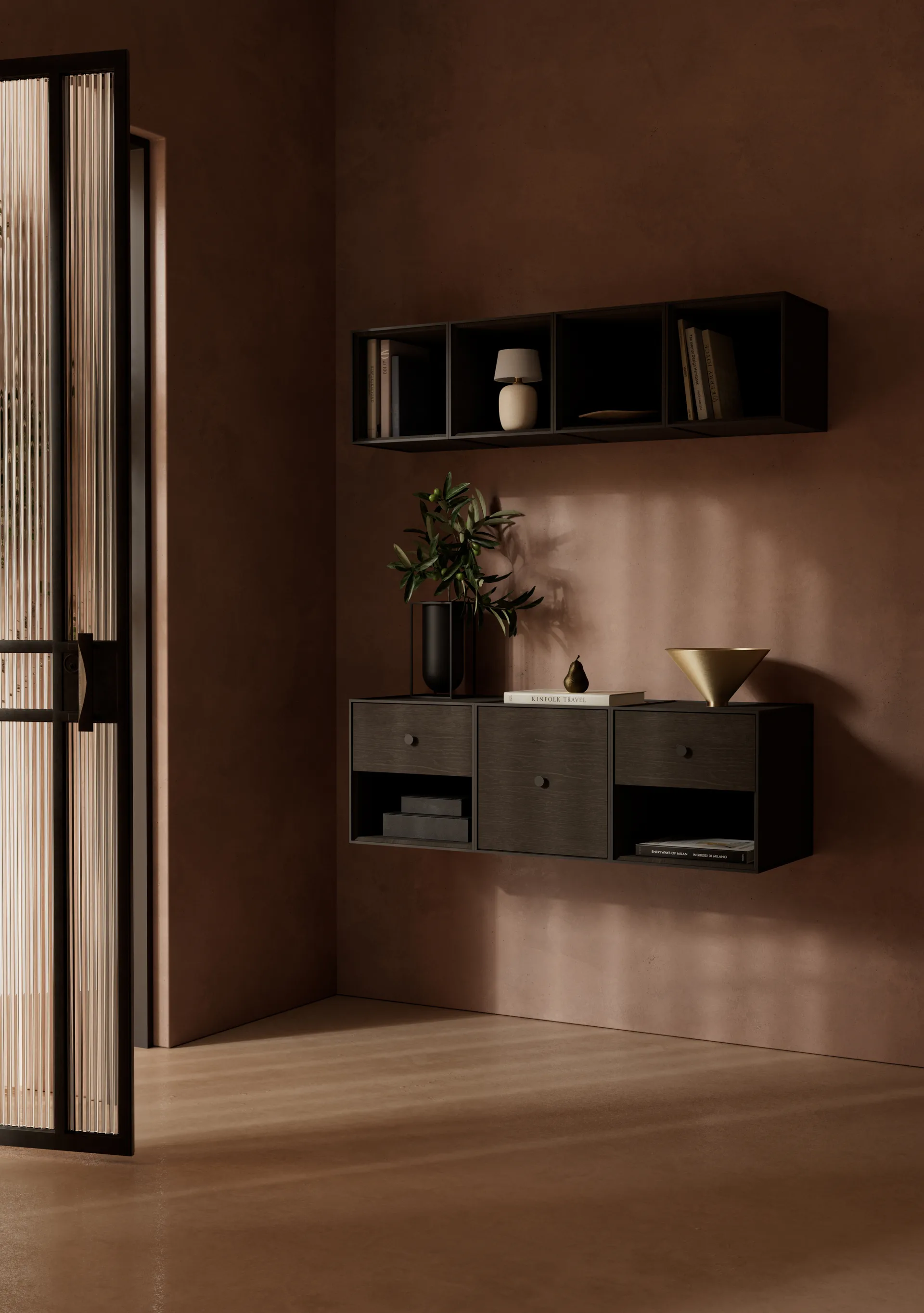 Frame 35cm宽 不带门开放式储物收纳柜, 烟熏橡木 Audo Copenhagen