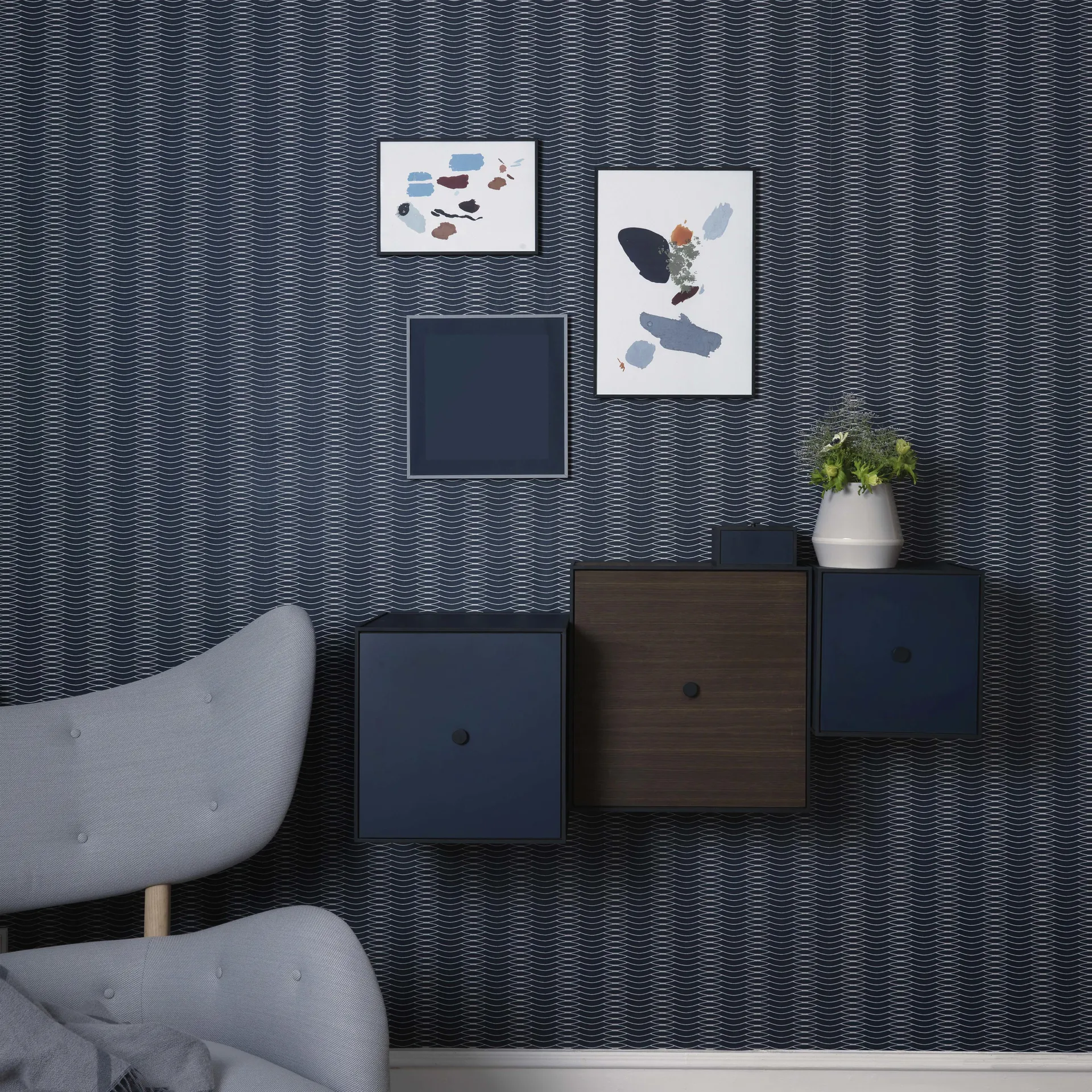 Frame 42cm 宽 带门收纳储物柜, 烟熏橡木 Audo Copenhagen