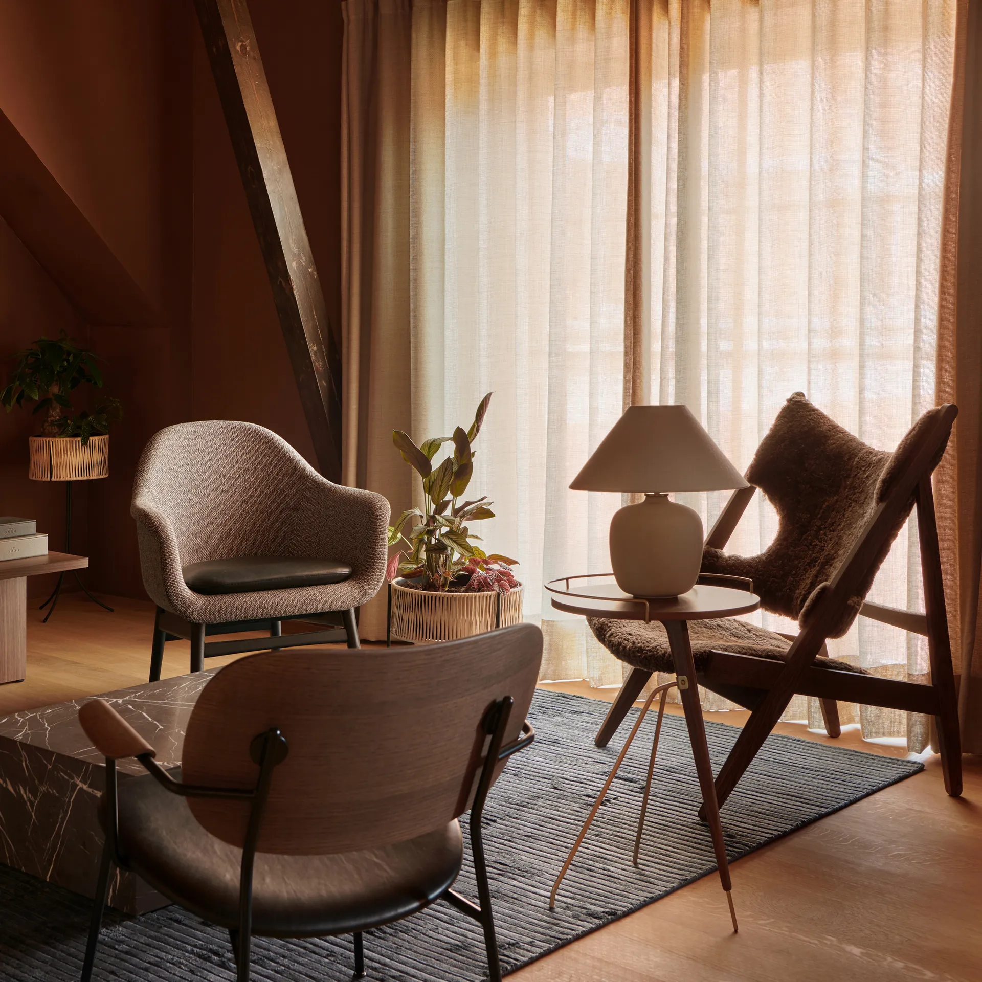 Houkime 地毯  170x240 cm, 午夜蓝色 Audo Copenhagen