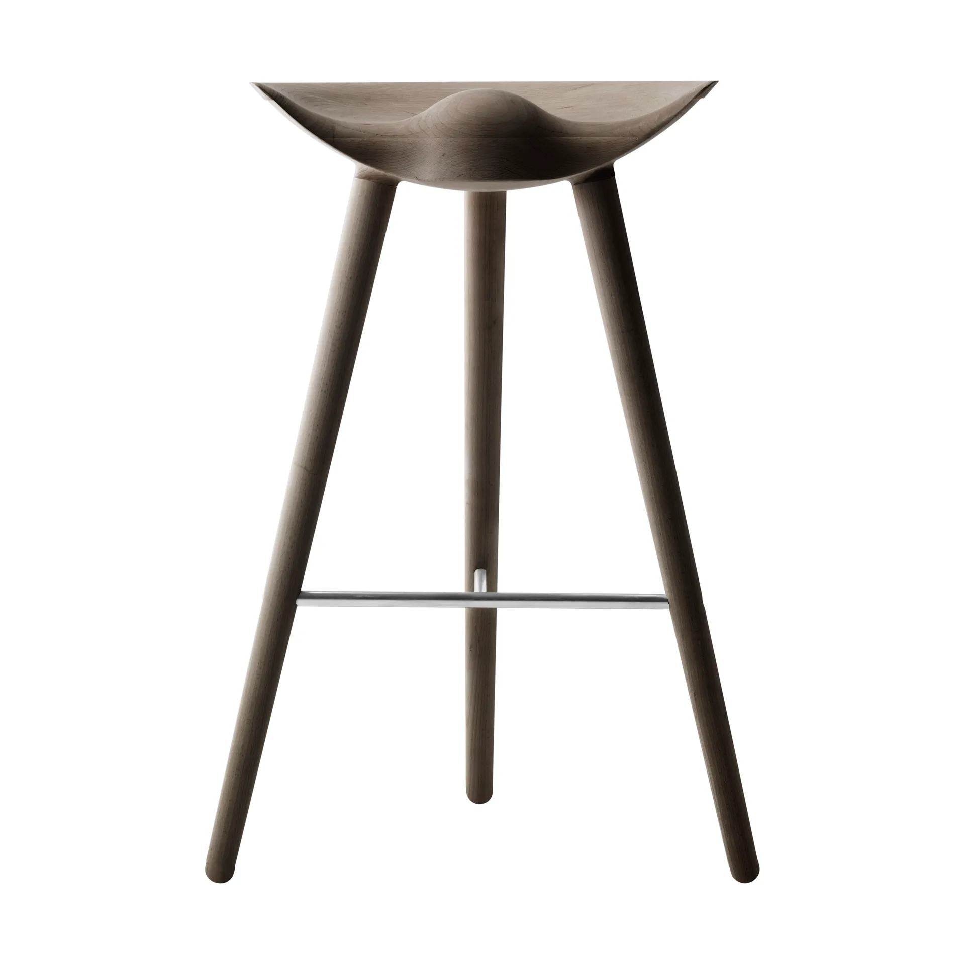 ML42 吧台椅69cm, 棕色涂油橡木_钢色 Audo Copenhagen