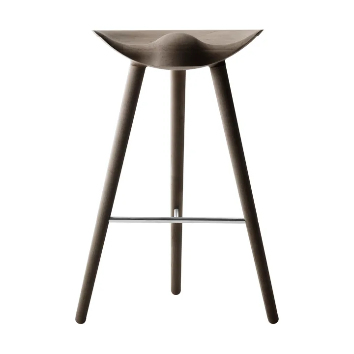 ML42 吧台椅69cm - 棕色涂油橡木_钢色 - Audo Copenhagen