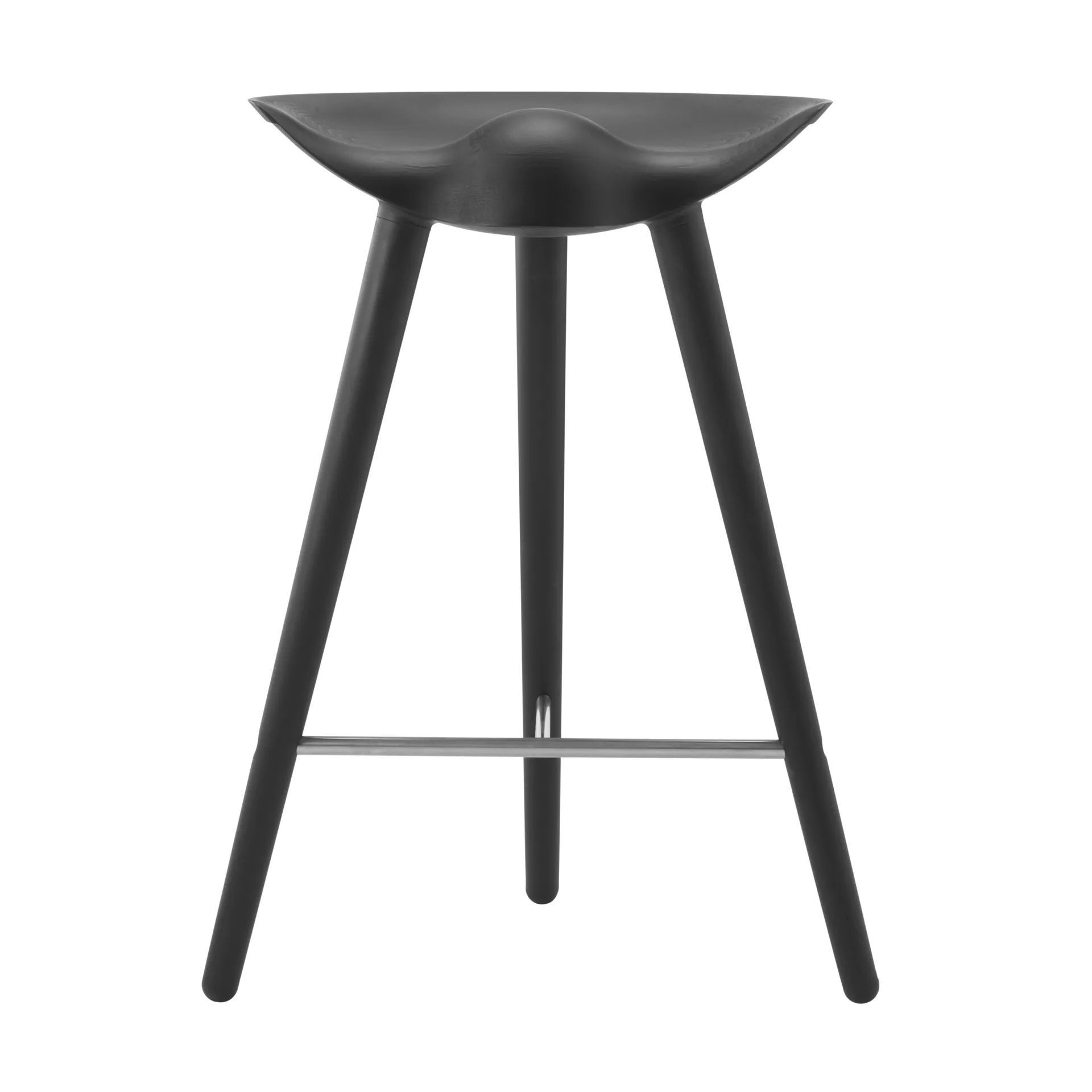 ML42 吧台椅69cm, 黑色染色山毛榉_钢色 Audo Copenhagen