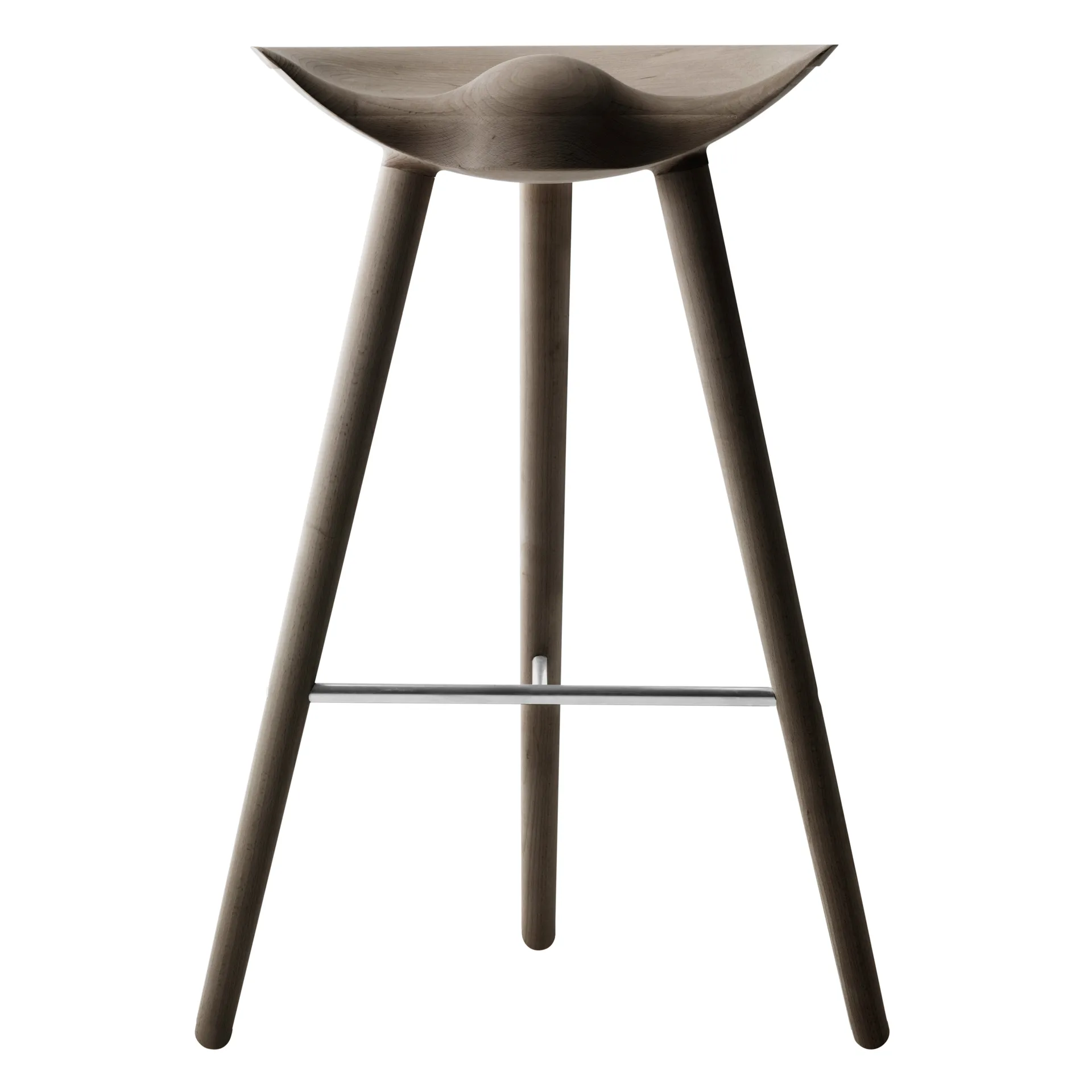 ML42 吧台椅77cm, 棕色涂油橡木-钢 Audo Copenhagen