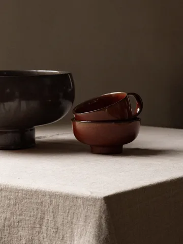 New Norm 带把手陶瓷杯子 25 cl 两件套装 - 红釉 - Audo Copenhagen