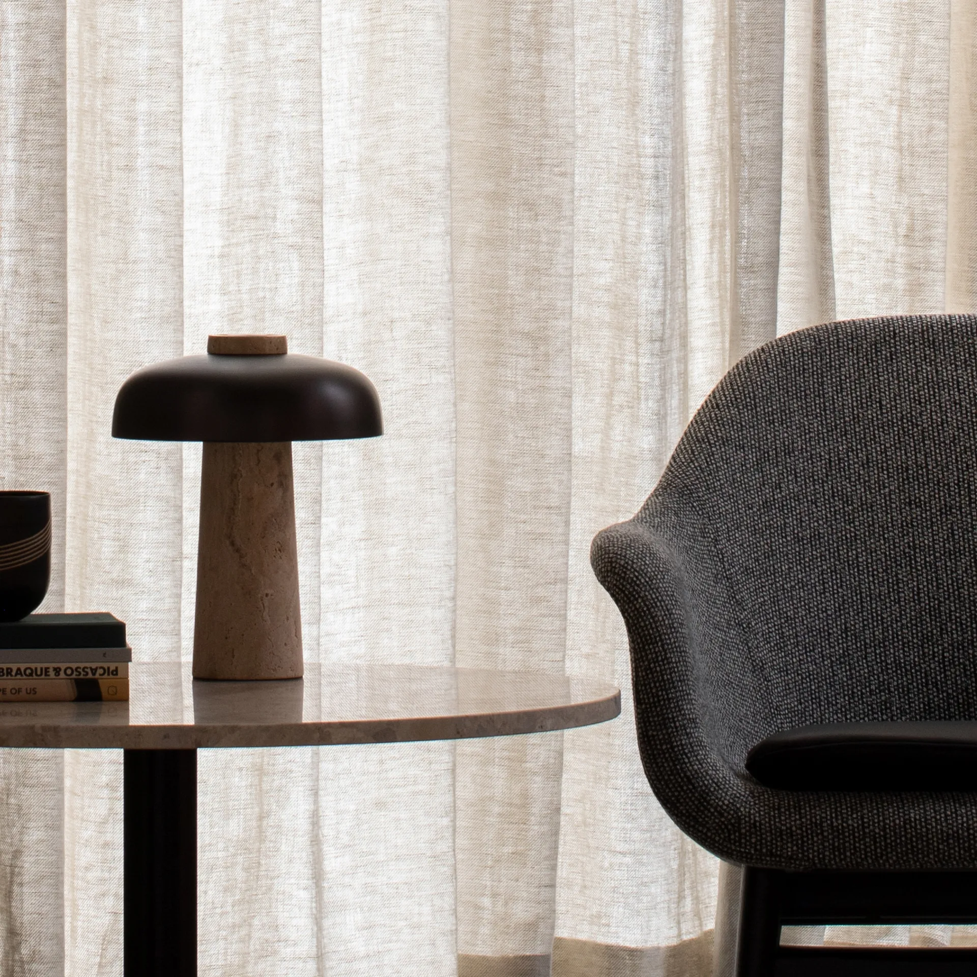 Reverse 台灯 30 cm, 石灰色-古铜色 Audo Copenhagen