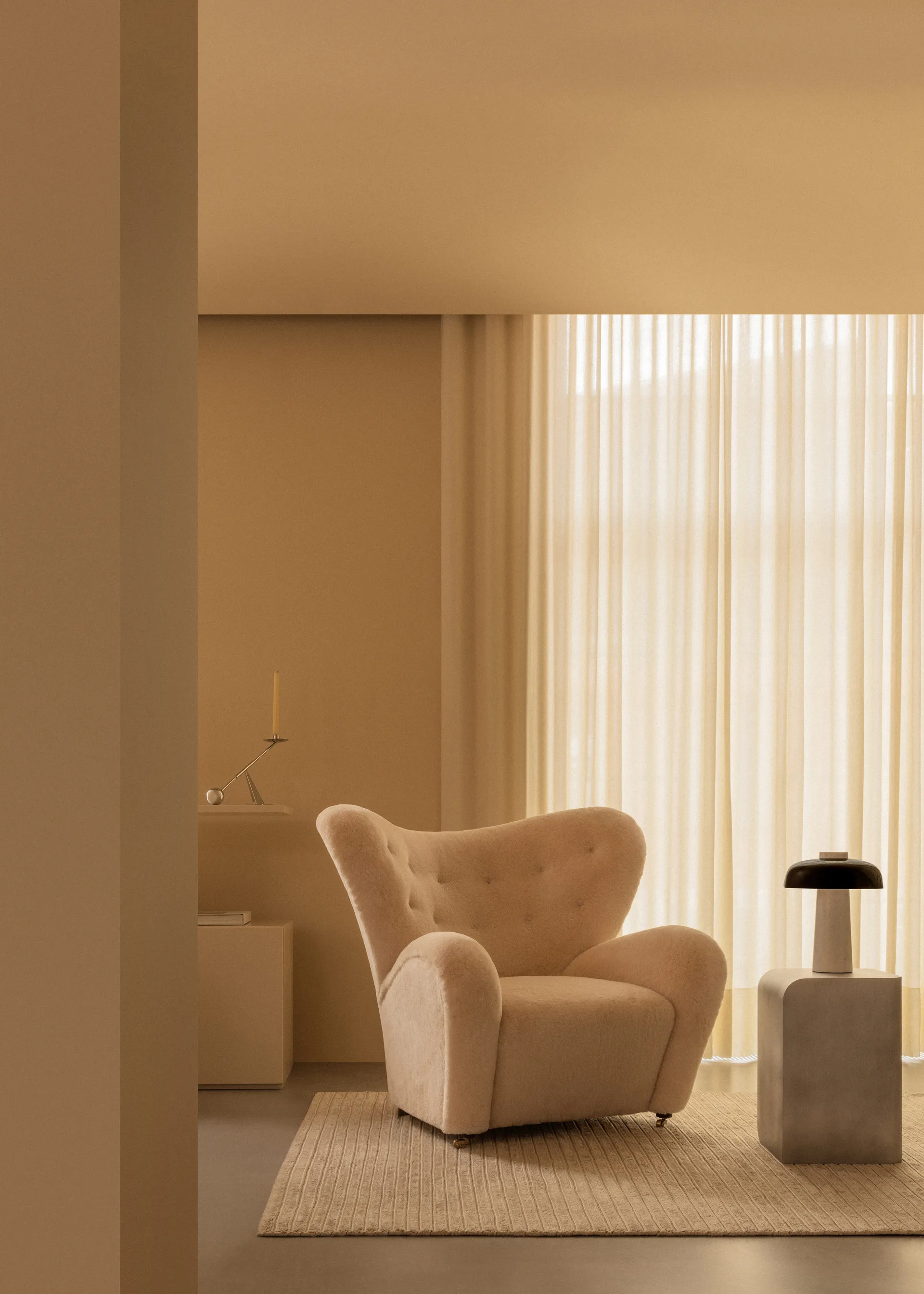 Reverse 台灯 30 cm, Carrara-黑色 Audo Copenhagen