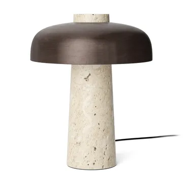 Reverse台灯30cm - 石灰华米色_古铜色黄铜 - Audo Copenhagen
