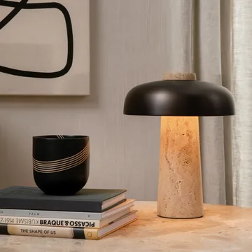 Reverse台灯30cm - 石灰华米色_古铜色黄铜 - Audo Copenhagen