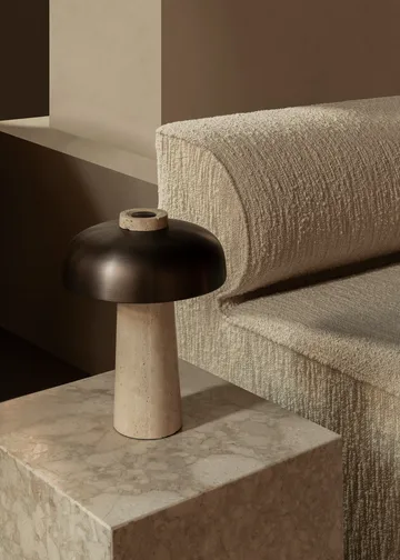 Reverse台灯30cm - 石灰华米色_古铜色黄铜 - Audo Copenhagen