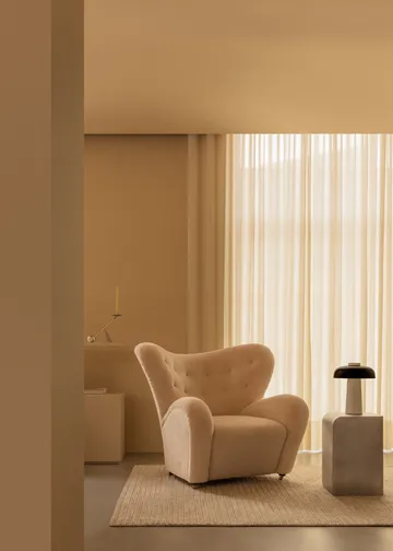 Reverse台灯30cm - 卡拉拉白_黑色 - Audo Copenhagen