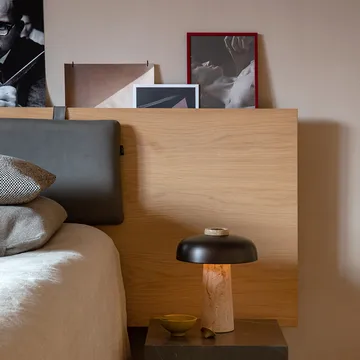 Reverse台灯30cm - 石灰华米色_古铜色黄铜 - Audo Copenhagen