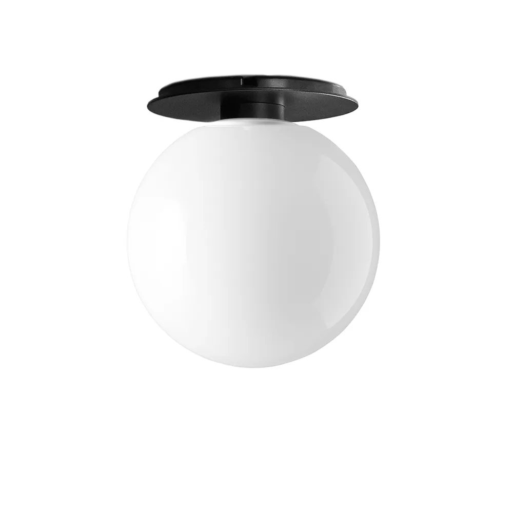 TR Bulb ceiling light, Opal shiny, 黑色 fitting Audo Copenhagen