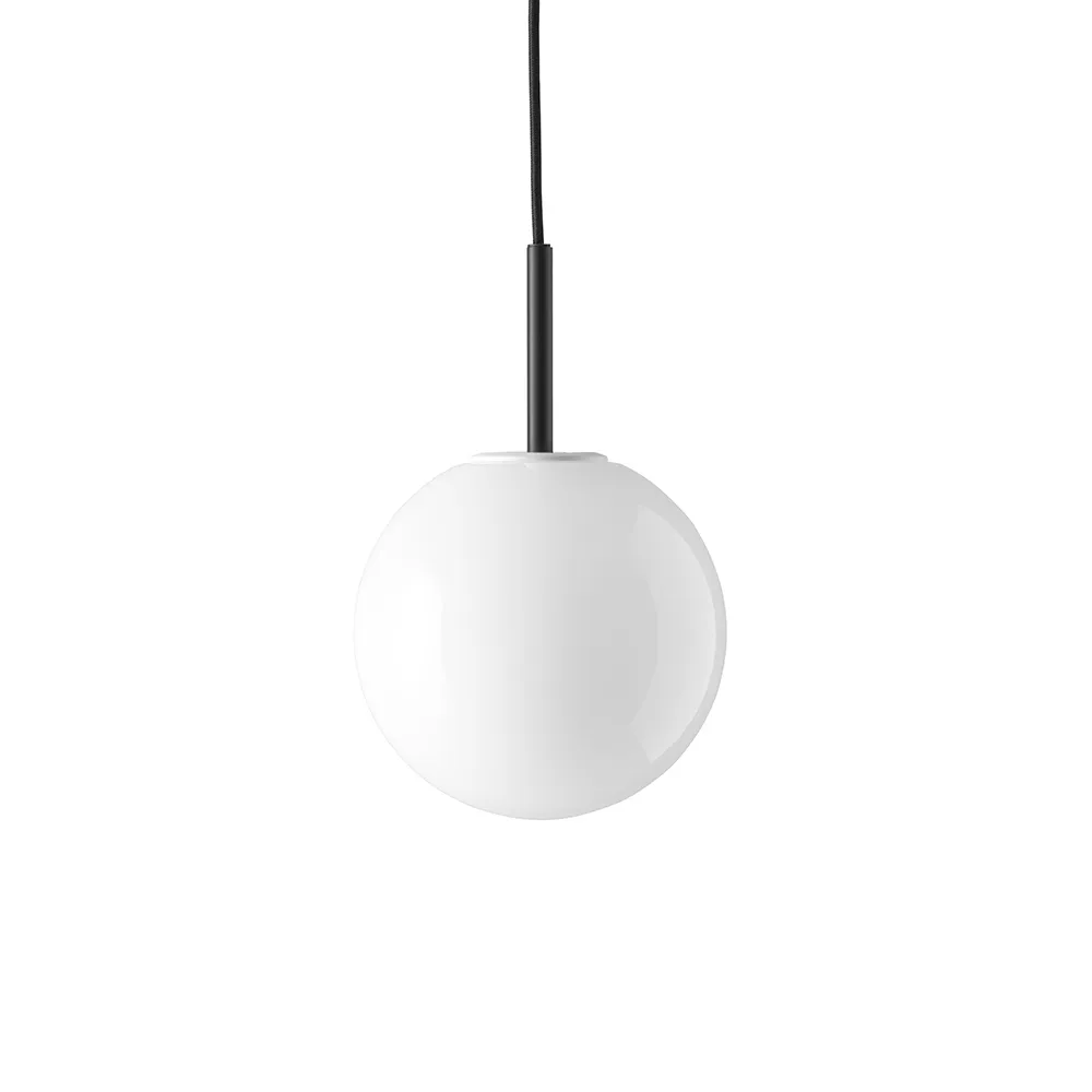 TR Bulb 吊灯, Opal shiny, 黑色 fitting Audo Copenhagen