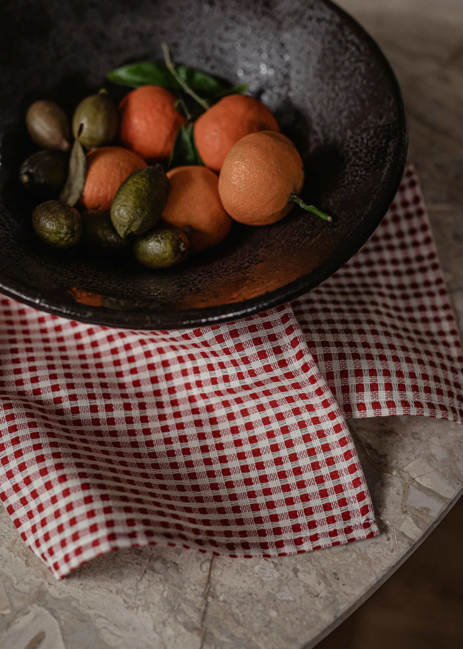 Troides 厨房毛巾 40x67 cm 两件套装, 红白格 Audo Copenhagen