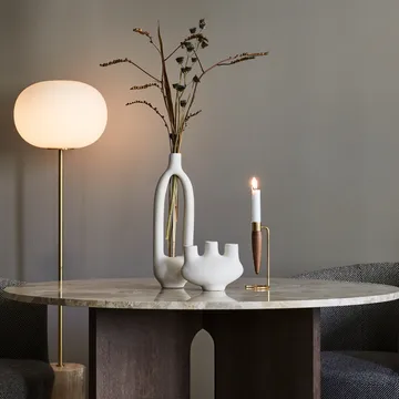 Umanoff 烛台 - 抛光黄铜色-胡桃木 - Audo Copenhagen