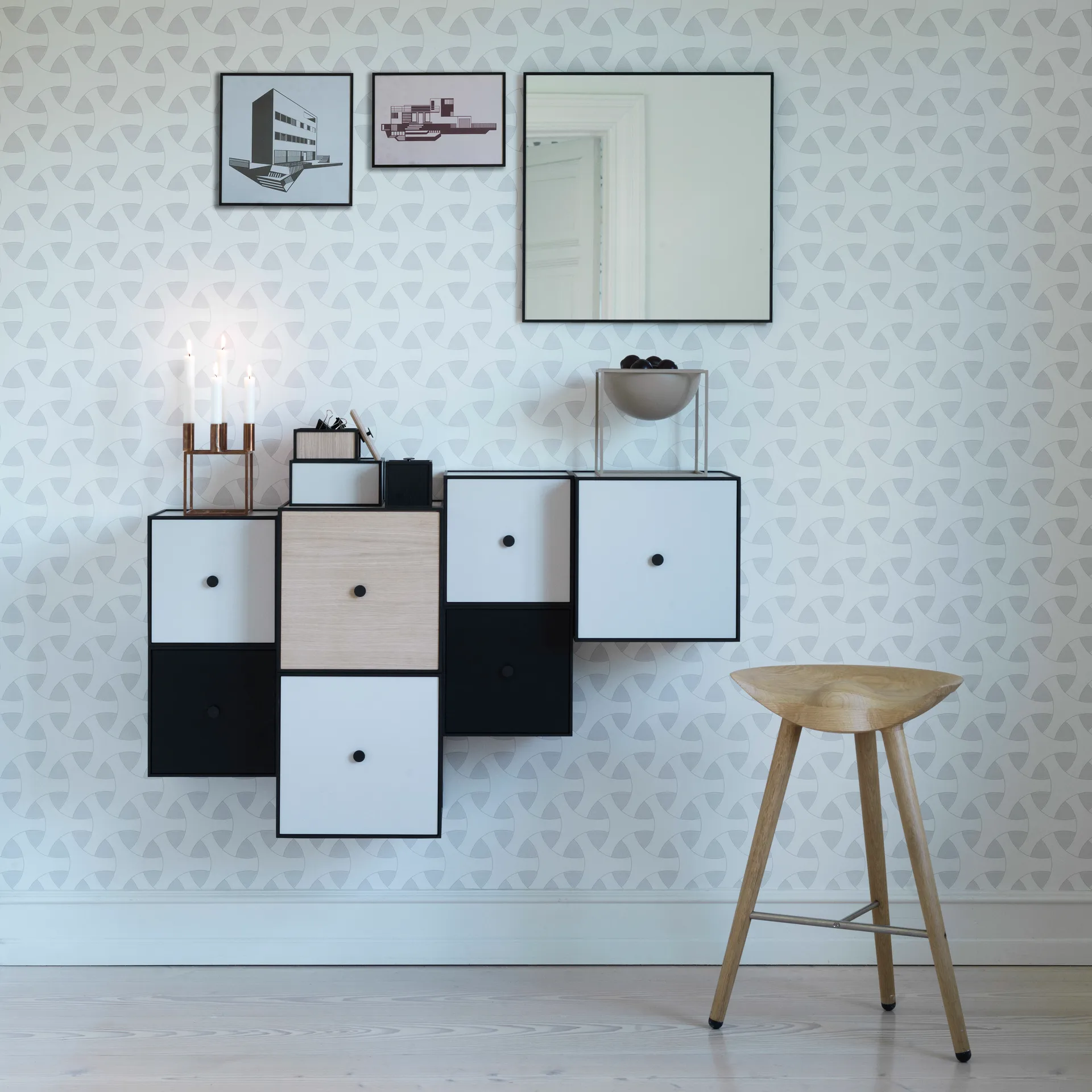 View 镜子  56*56cm, 黑色 Audo Copenhagen