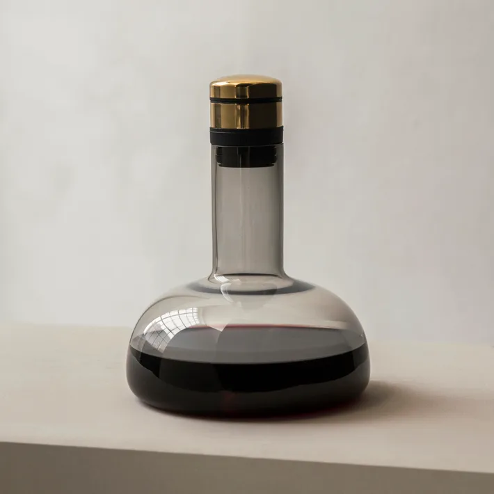 Wine breather deluxe醒酒器, 烟灰色_黄铜色 Audo Copenhagen