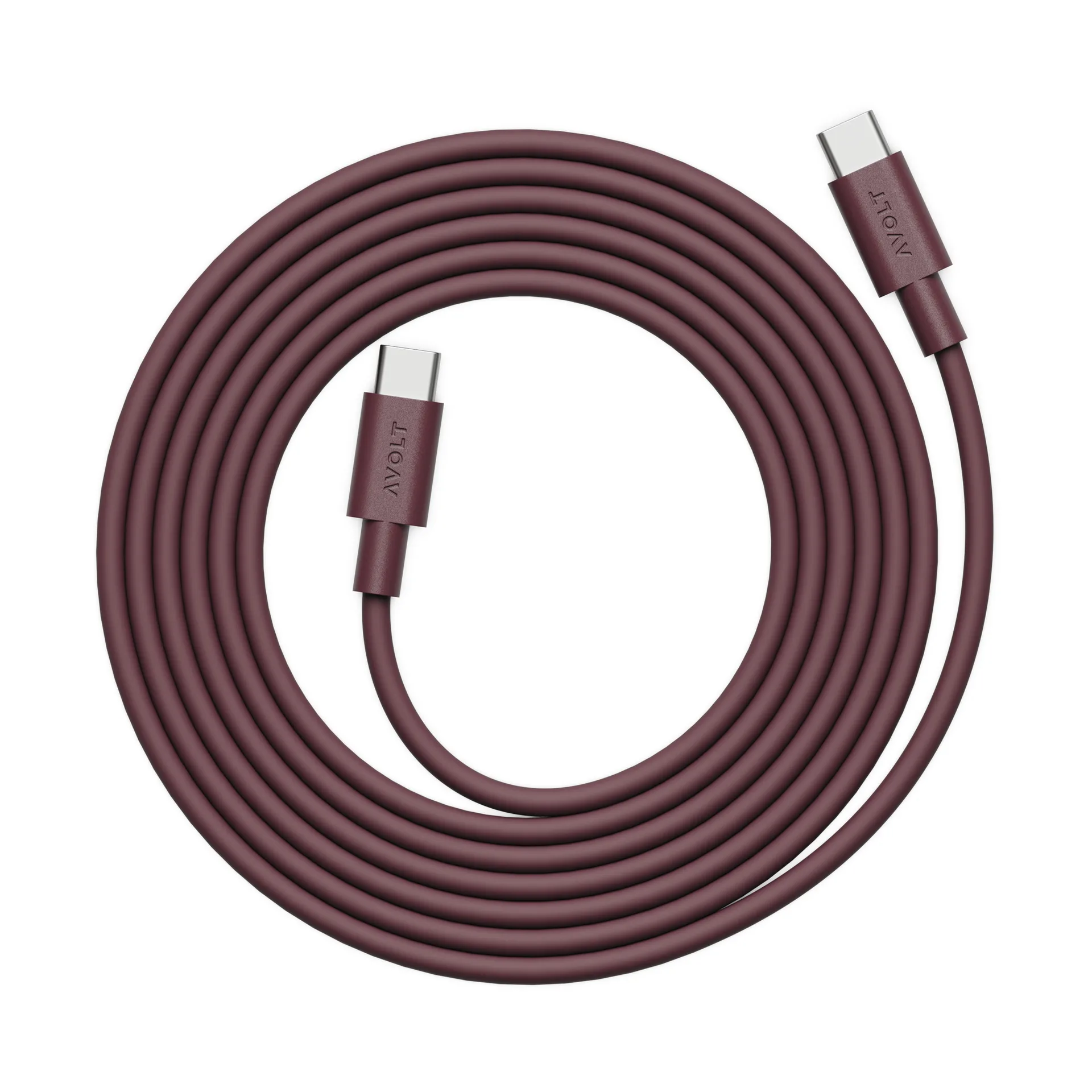 AVOLT x Bauhaus-Archiv Cable 1 USB C to USB C, Mulberry 红色 Avolt