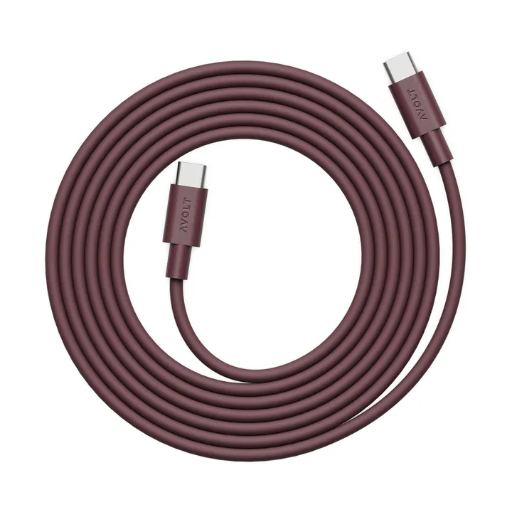 AVOLT x Bauhaus-Archiv Cable 1 USB C to USB C - Mulberry 红色 - Avolt