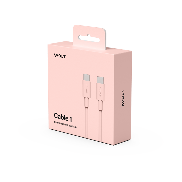 Cable 1 USB-C to USB-C charging cable 2 m, New 粉色 Avolt