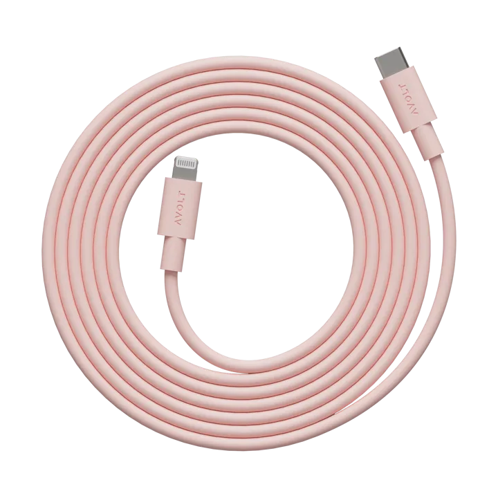 Cable 1 USB C转Lightning 充电线2m - 新粉色 - Avolt