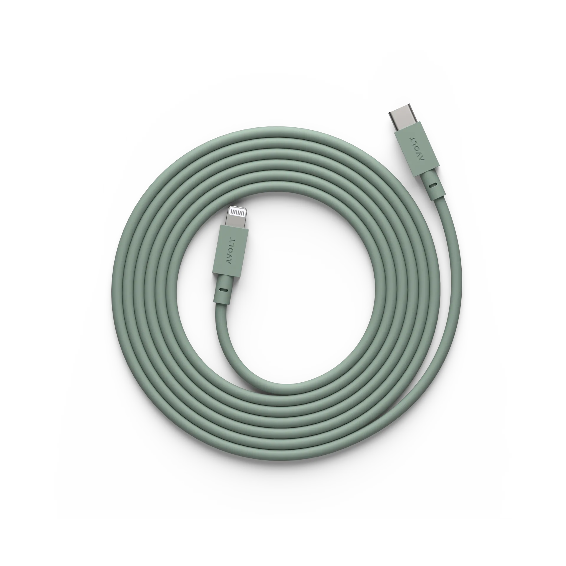 Cable 1 USB C转Lightning 充电线2m, 橡木绿 Avolt