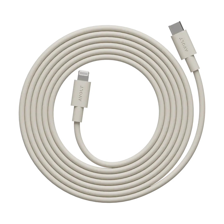 Cable 1 USB C转Lightning 充电线2m - 游牧沙色 - Avolt