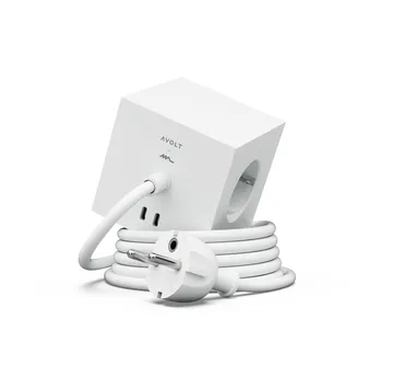 Square 1 power strip USB-C 30W 3 m - 白色 Martinelli Luce edition - Avolt