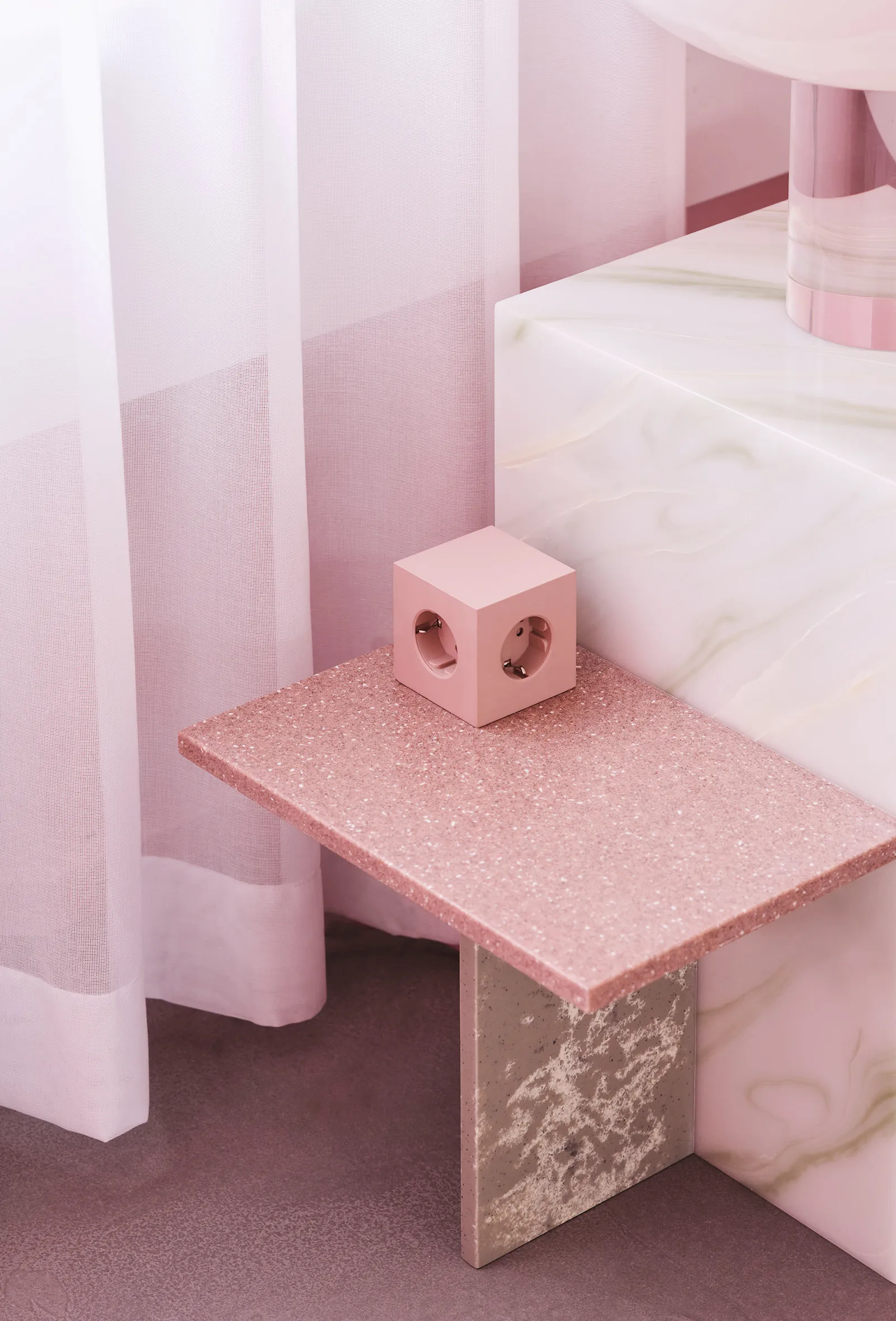 Square 1 power strip USB-C 30W 3 m, New 粉色 Avolt