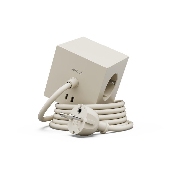 Square 1 power strip USB-C 30W 3 m - Nomad 沙色 - Avolt
