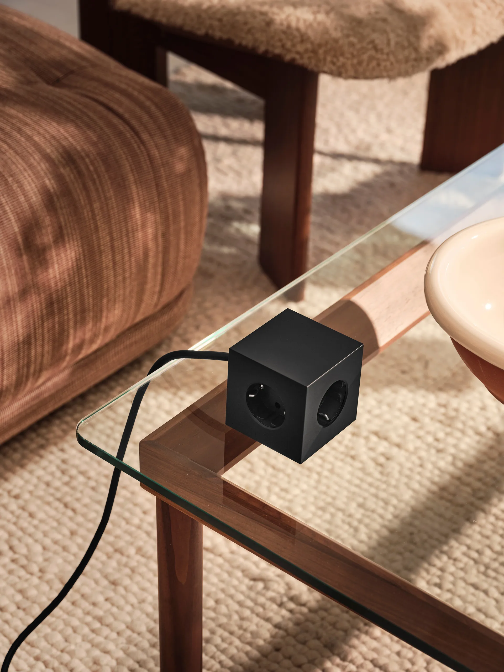 Square 1 power strip USB-C 30W 3 m, Stockholm 黑色 Avolt