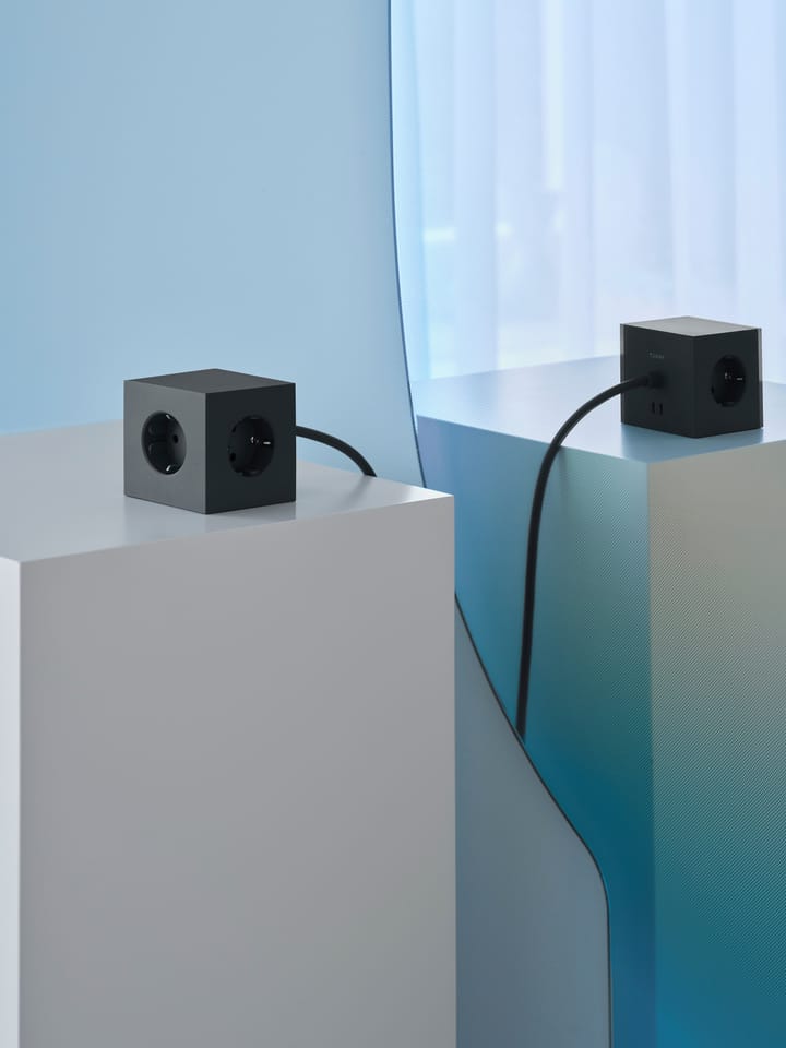 Square 1 power strip USB-C 30W 3 m, Stockholm 黑色 Avolt