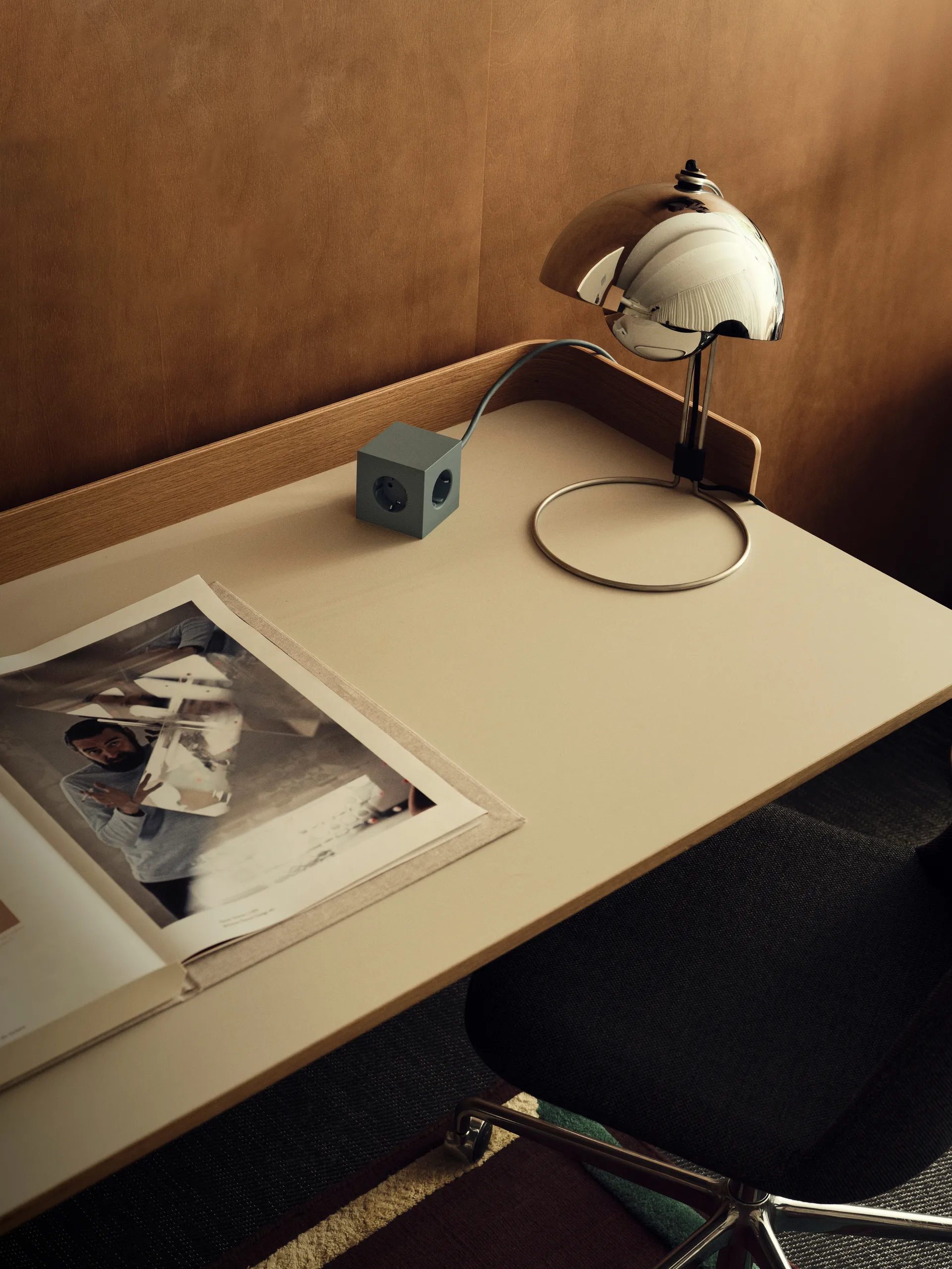 Square 1 power strip USB-C 30W 3 m, 自然木色 绿色 Avolt