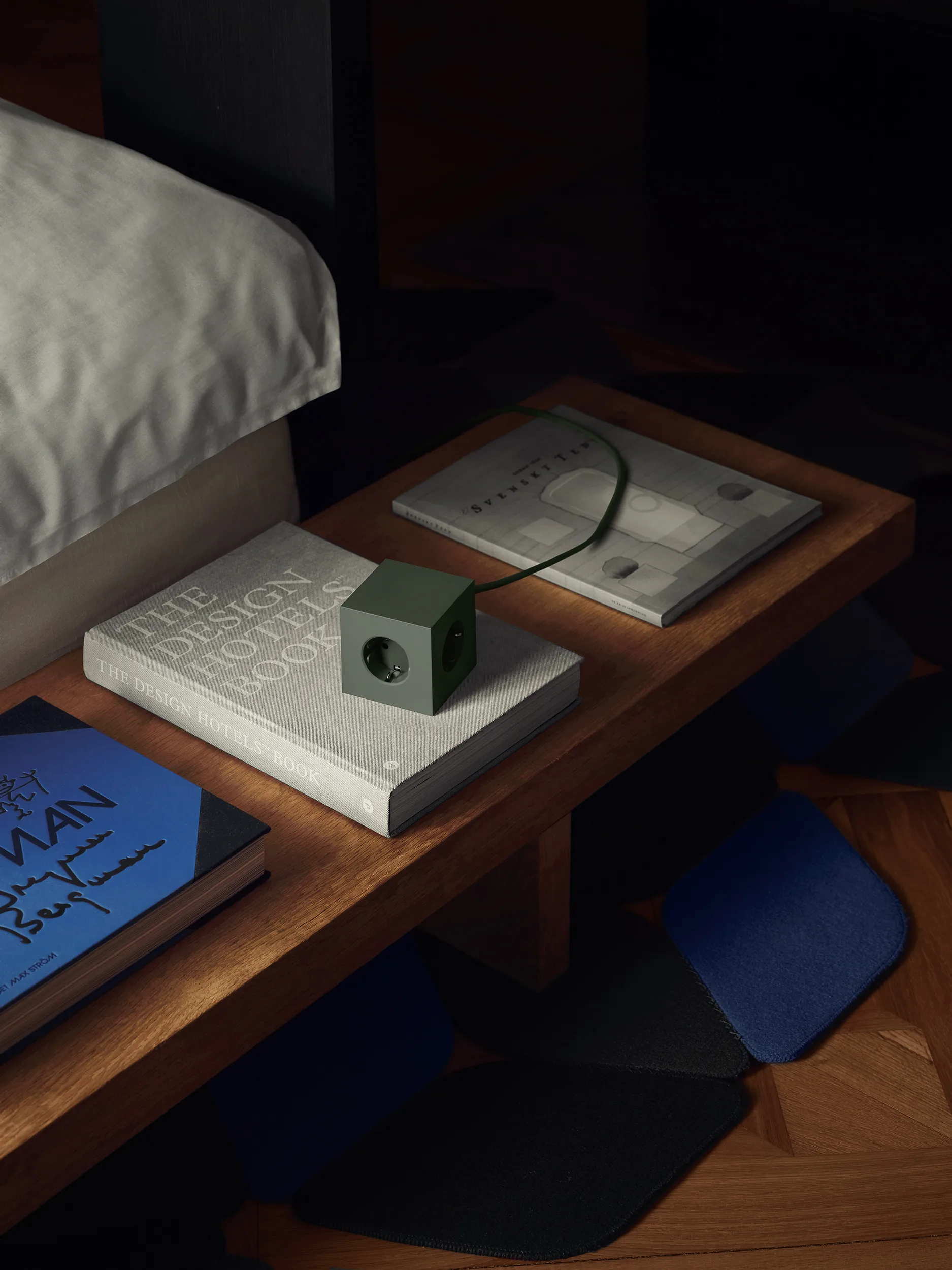 Square 1 power strip USB-C 30W 3 m, 自然木色 绿色 Avolt