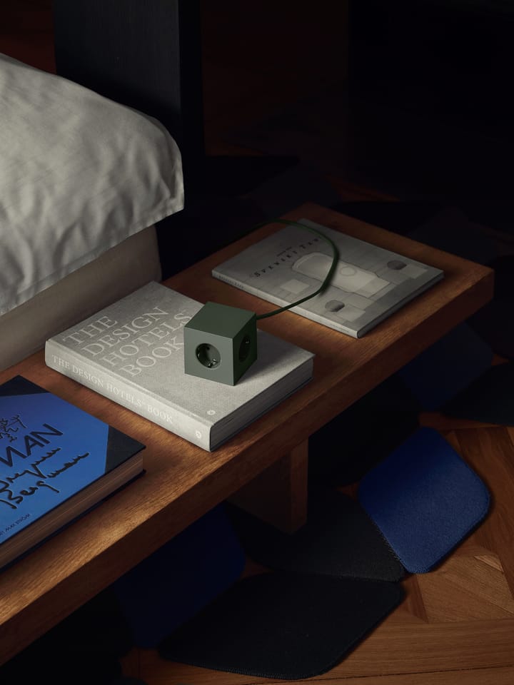 Square 1 power strip USB-C 30W 3 m, 自然木色 绿色 Avolt